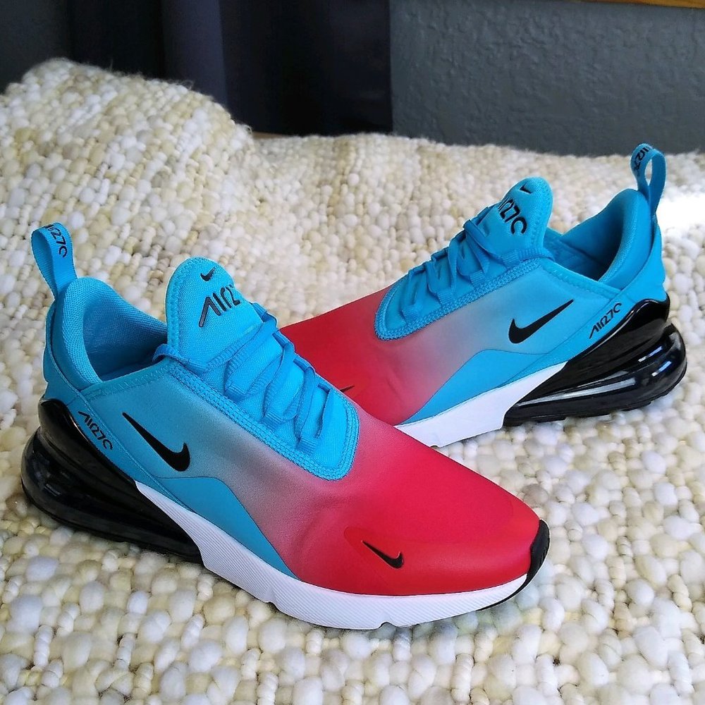 Nike Air Max 270 Firecracker Blue Red Sz 10 Like New!